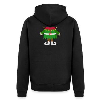 Noël - Cadeau - Moche - Gnome de Noël - Veste à capuche bio Premium Unisexe - noir - Dos - Nico (187cm)