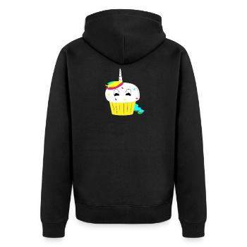 Unicorn Noël nouveau nouveau cadeau arc-en- - Veste à capuche bio Premium Unisexe - noir - Dos - Nico (187cm)
