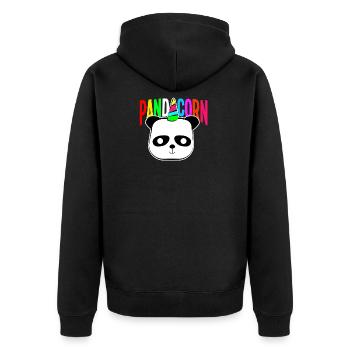 Unicorn Noël nouveau nouveau cadeau arc-en- - Veste à capuche bio Premium Unisexe - noir - Dos - Nico (187cm)