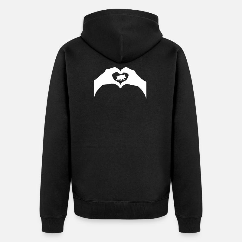 chasse - Veste à capuche bio Premium Unisexe - noir