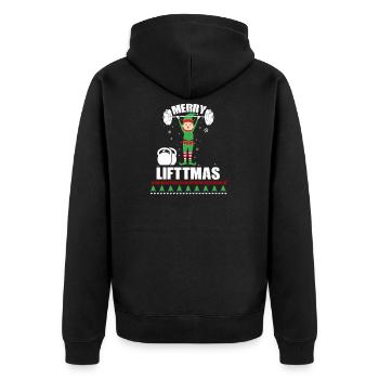 Elf Merry Liftmas bodybuilder Fitness Sports - Veste à capuche bio Premium Unisexe - noir - Dos - Nico (187cm)