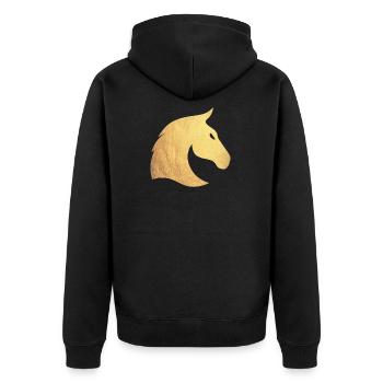 cheval d'or - Veste à capuche bio Premium Unisexe - noir - Dos - Nico (187cm)