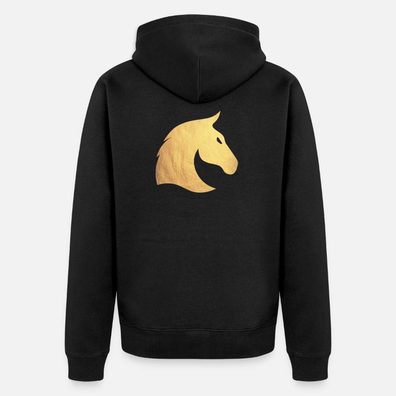 cheval d'or - Veste à capuche bio Premium Unisexe - noir