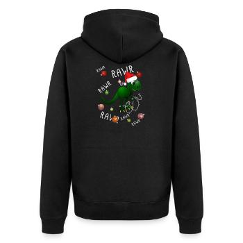 Dinosaur Noël Rawr - Veste à capuche bio Premium Unisexe - noir - Dos - Nico (187cm)