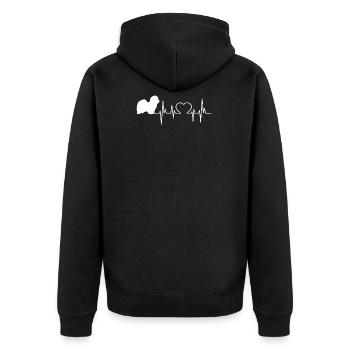 Shirt Coton de Tulear cadeau - Veste à capuche bio Premium Unisexe - noir - Dos - Nico (187cm)