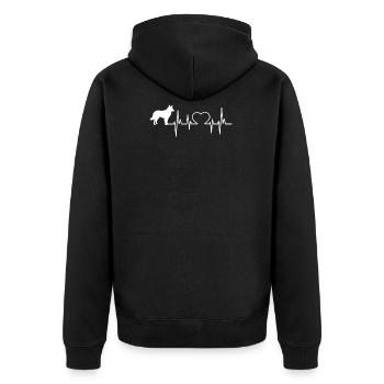 Mudi shirt cadeau - Veste à capuche bio Premium Unisexe - noir - Dos - Nico (187cm)