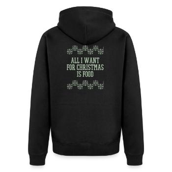 Pull cadeau de Noël laid de Noël - Veste à capuche bio Premium Unisexe - noir - Dos - Nico (187cm)