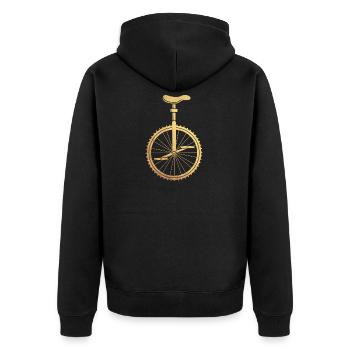 monocycle d'or - Veste à capuche bio Premium Unisexe - noir - Dos - Nico (187cm)