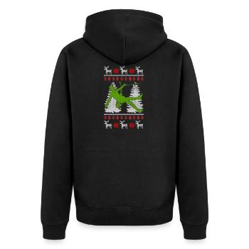 Escalade Bouldering vilain petit cadeau de Noël - Veste à capuche bio Premium Unisexe - noir - Dos - Nico (187cm)