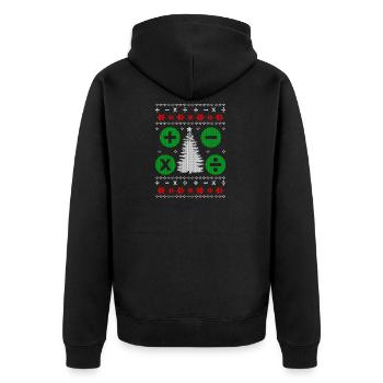 Mathématiques vilain petit cadeau de Noël - Veste à capuche bio Premium Unisexe - noir - Dos - Nico (187cm)
