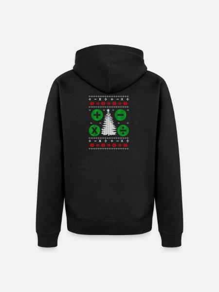 Math Ugly Christmas Gift - Unisex Premium Organic Zip Hoodie - black
