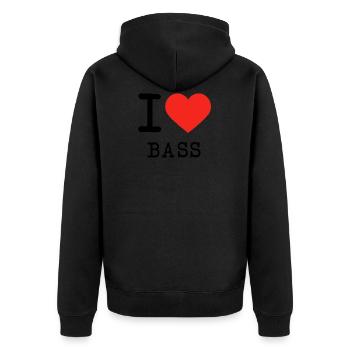 J'adore la basse - Veste à capuche bio Premium Unisexe - noir - Dos - Nico (187cm)