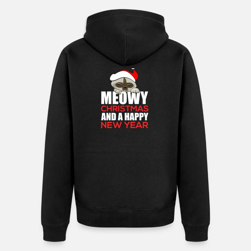 Shirt Noël de Meowy - Veste à capuche bio Premium Unisexe - noir
