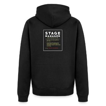Régisseur T-shirt Cadeau - Veste à capuche bio Premium Unisexe - noir - Dos - Nico (187cm)