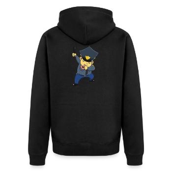 Tamponnant policier dab cadeau drôle drôle - Veste à capuche bio Premium Unisexe - noir - Dos - Nico (187cm)
