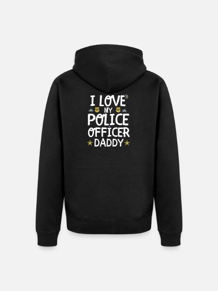 Oficial de Policía Papa regalo policía papá - Chaqueta con capucha prémium ecológica unisex - negro