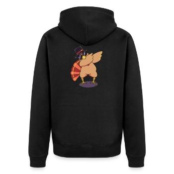 Tamponnant cadeau drôle de dinde drôle dab - Veste à capuche bio Premium Unisexe - noir - Dos - Nico (187cm)