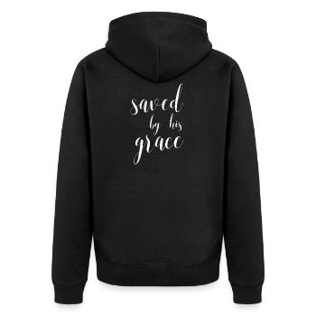 Sauvé par sa grâce - Veste à capuche bio Premium Unisexe - noir - Dos - Nico (187cm)