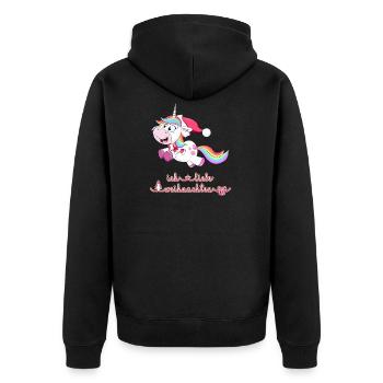 licorne de Noël - Veste à capuche bio Premium Unisexe - noir - Dos - Nico (187cm)