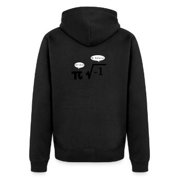Get Real - Be Rational Pi und Wurzel Zeichen Nerd - Unisex Premium Bio Zip Hoodie - Schwarz - Hinten - Nico (187cm)