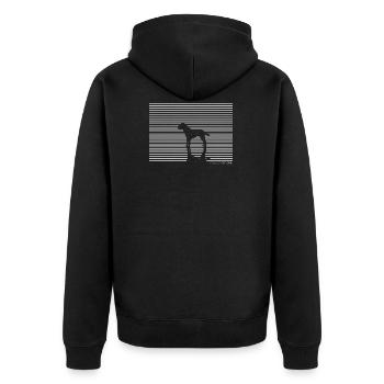 Cadeau T-shirt pour chien Border Terrier - Veste à capuche bio Premium Unisexe - noir - Dos - Nico (187cm)