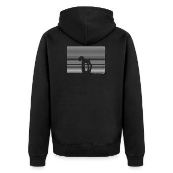 Blue Irish Terrier Dog T-Shirt Gift - Unisex Premium Organic Zip Hoodie - black - Back - Nico (187cm)
