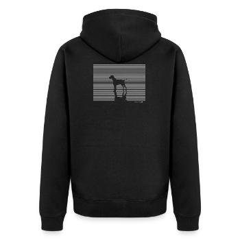 English Pointer Dog T-Shirt Gift - Unisex Premium Organic Zip Hoodie - black - Back - Nico (187cm)