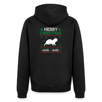 Cute Kids Weasel Ugly Noël T-shirt - Veste à capuche bio Premium Unisexe - noir - Dos - Nico (187cm)