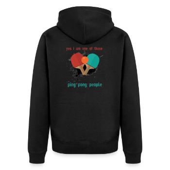 Ping Pong Tischtennis Fun TShirt Geschenk - Veste à capuche bio Premium Unisexe - noir - Dos - Nico (187cm)