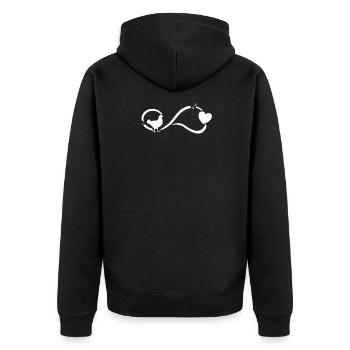 Chicken Love - Veste à capuche bio Premium Unisexe - noir - Dos - Nico (187cm)