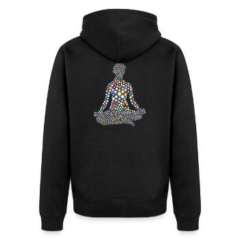 yoga - Veste à capuche bio Premium Unisexe - noir - Dos - Nico (187cm)