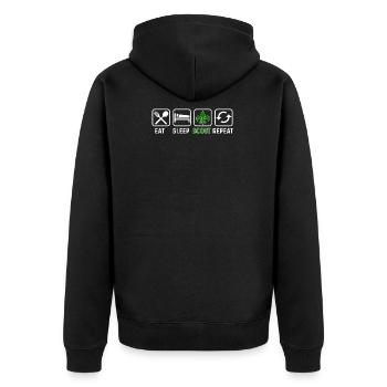 Mangez le sommeil Répéter Scout - Veste à capuche bio Premium Unisexe - noir - Dos - Nico (187cm)
