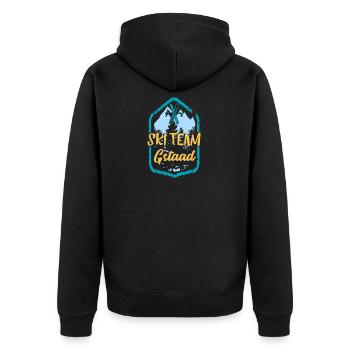 Skiteam Gstaad Ski Team Cadeau - Veste à capuche bio Premium Unisexe - noir - Dos - Nico (187cm)
