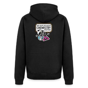Nous avons tellement de chimie ensemble la Saint-Valentin - Veste à capuche bio Premium Unisexe - noir - Dos - Nico (187cm)