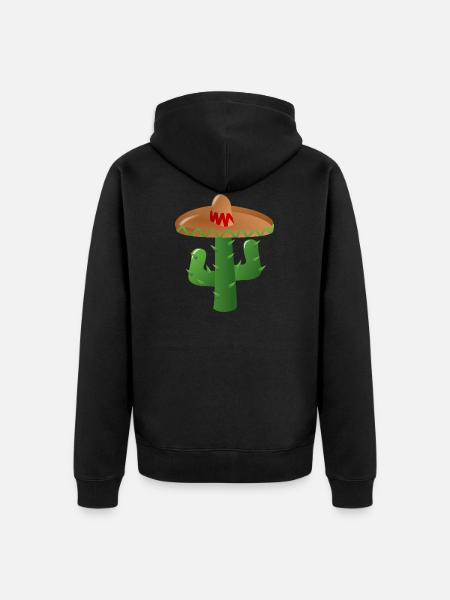 Cactus Mexican - Unisex Premium Organic Zip Hoodie - black