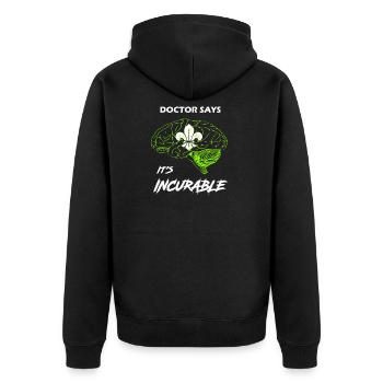 Scout Pfadfinder - Unisex Premium Bio Zip Hoodie - Schwarz - Hinten - Nico (187cm)