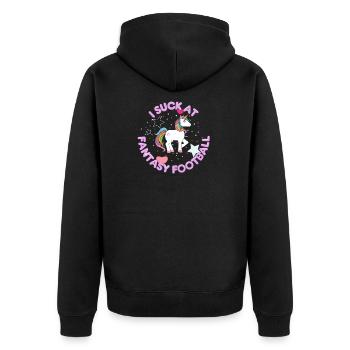 Je sucent Fantasy Football T-shirt Cadeau - Veste à capuche bio Premium Unisexe - noir - Dos - Nico (187cm)