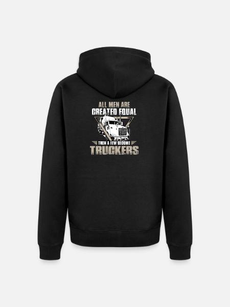 LKW Fahrer Geschenk - Unisex Premium Bio Zip Hoodie - Schwarz