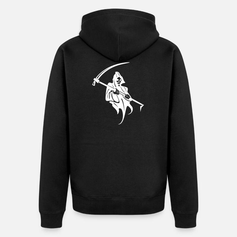 Sensenmann, Reaper - Unisex Premium Bio Zip Hoodie - Schwarz