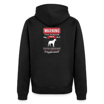 cadeau chemise Scottish Fold - Veste à capuche bio Premium Unisexe - noir - Dos - Nico (187cm)