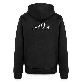 Tibetan Terrier Gifts Grow Evolution Man - Unisex Premium Organic Zip Hoodie - black - Back - Nico (187cm)
