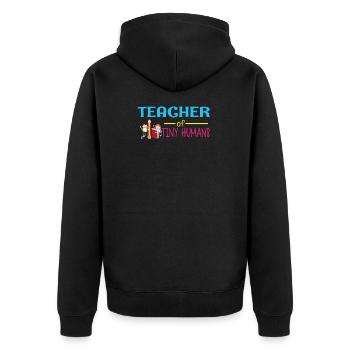 Kindergarten Preschool Pre-K Teacher 1 Day Lehrer - Unisex Premium Bio Zip Hoodie - Schwarz - Hinten - Nico (187cm)