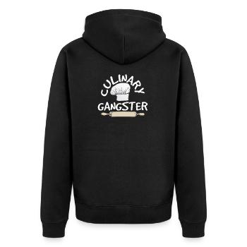 Chef Cook Gangster Culinaire Cadeau - Veste à capuche bio Premium Unisexe - noir - Dos - Nico (187cm)