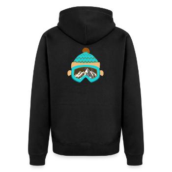 Cadeau Lunettes de surf des neiges de montagne cap skieurs - Veste à capuche bio Premium Unisexe - noir - Dos - Nico (187cm)