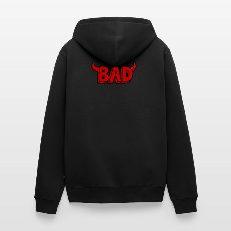Bad oder böse Unisex Premium Bio Zip Hoodie