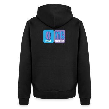 Funny - OMG - Element - Lustig - Cool - Geschenk - Unisex Premium Organic Zip Hoodie - black - Back - Nico (187cm)