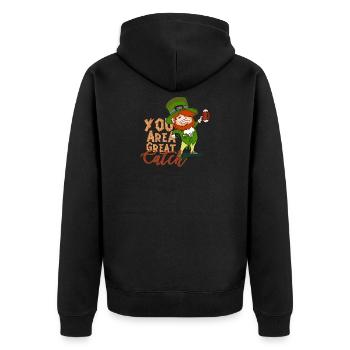 Saint-Patrick Sports Football américain cadeau - Veste à capuche bio Premium Unisexe - noir - Dos - Nico (187cm)