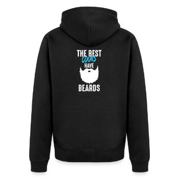 Faire cuire CUISINER barbe cadeau barbu - Veste à capuche bio Premium Unisexe - noir - Dos - Nico (187cm)