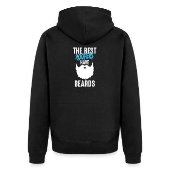 Couvreur couvreurs cadeau Bart - Veste à capuche bio Premium Unisexe - noir - Dos - Nico (187cm)