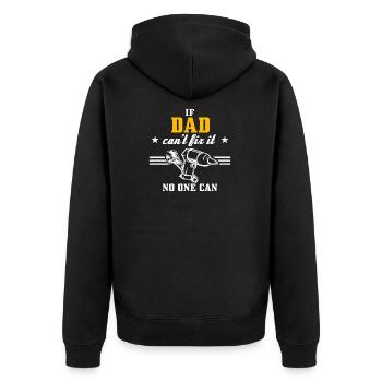 Si papa ne peut pas le réparer - personne ne peut - Veste à capuche bio Premium Unisexe - noir - Dos - Nico (187cm)
